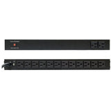 CyberPower PDU15B2F12R Basic PDU, 100-125V/15A, 14 Outlets, 1U Rackmount