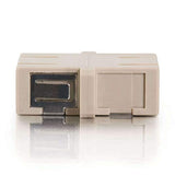 C2G 27098 SC Female to SC Female Duplex Fiber Optic Adapter, Beige