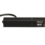 Tripp Lite Basic PDU, 1.44kW Single-Phase, 120V, 14 Outlets (5-15R), NEMA 5-15P Input, 15 ft. Cord, 0U Vertical Rack-Mount Power (PDUV15)