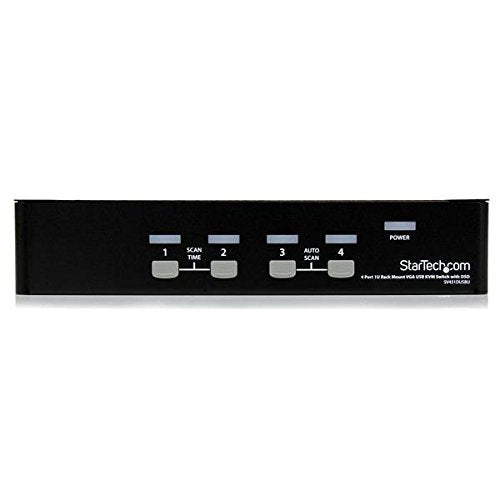 Startech.com 4 Port 1u Rackmount Usb Kvm Switch With Osd - 4 Port - 1u - Rack-mountable - Rohs Comp