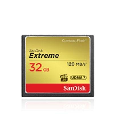 SanDisk Extreme 32GB Compact Flash Memory Card UDMA 7 Speed Up To 120MB/s SDCFXS-032G-A46