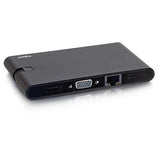 C2G 26916 USB C to HDMI, VGA and ETHERNET HUB with SD Card Reader and Power - USB C HU