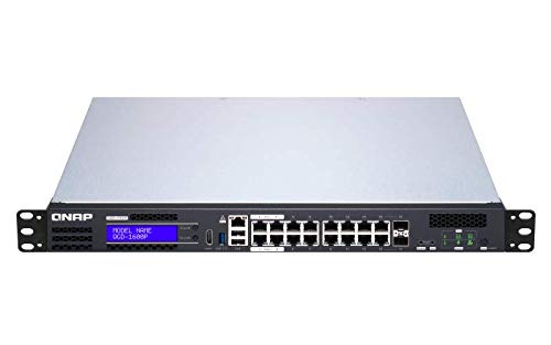 QNAP Qgd-1600P-4G-US 16-Port 1GbE Switch with 2 RJ45 and SFP+ Combo Port with Intel Celeron Processor and 4GB RAM