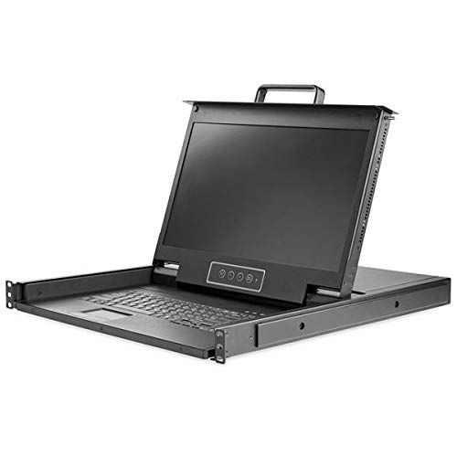 Rackmount KVM Console - 1U - 17.3In Display - 1080P HD - Single Port KVM - Rack Mount Monitor - Rackmount LCD Monitor