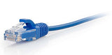 C2G 01025 Cat5e Cable - Non-Booted Unshielded Slim Ethernet Network Patch Cable, Blue (6 Feet, 1.82 Meters)