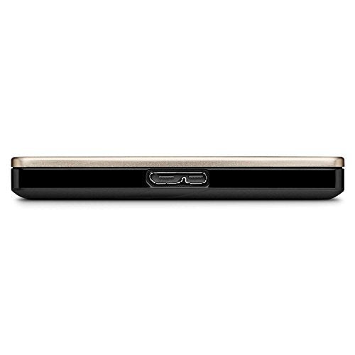Seagate Backup Plus Ultra Slim 1TB Portable External Hard Drive, Gold (STEH1000101)