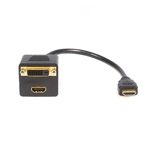 StarTech.com HDMISPL1DH 1-Feet HDMI to HDMI & DVI-D Digital Video Splitter Cable, M/F