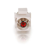 Cables to Go - 28743 - Snap-in Red RCA Keystone Module White