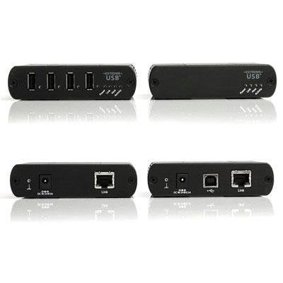 StarTech.com 4 Port USB 2.0 Extender over Cat5 or Cat6 - Up to 330 ft (100m)