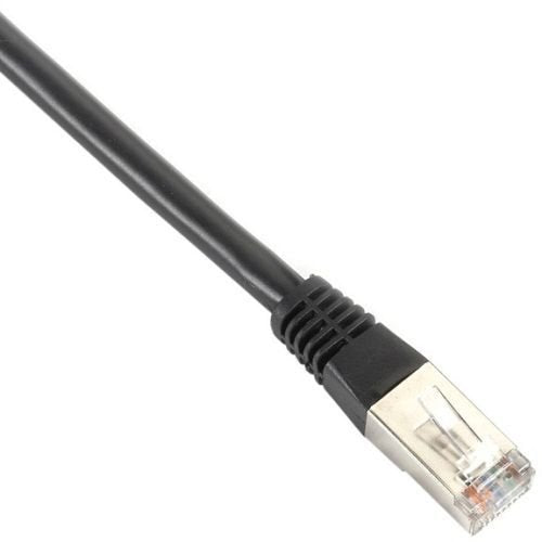 Black Box CAT5e 350-MHz, Shielded, Solid Backbone Cable (FTP), PVC, Black, 30-ft. (9.1-m)