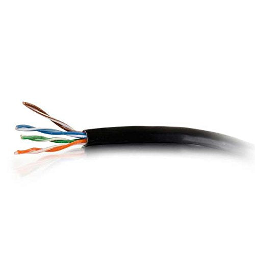 C2G Cables to Go Cat5e Bulk Unshielded, UTP Ethernet Network Cable - Plenum CMP-Rated, Black, 1000' (56022)