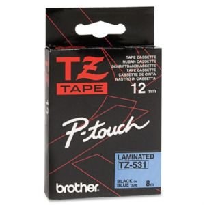 Brother P-touch Tapes - 12mm Black On Blue