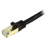 StarTech.com Cat6a Shielded Patch Cable - 2 ft - Black - Snagless RJ45 Cable - Ethernet Cord - Cat 6a Cable - 2ft (C6ASPAT2BK)