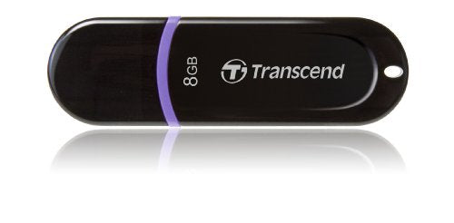 Transcend JetFlash 300 - 8 GB USB 2.0 Flash Drive TS8GJF300 (Black) (Discontinued by Manufacturer)