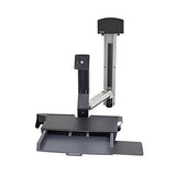 Styleview Sit-Stand Combo Arm with Worksurface, Small CPU Holder