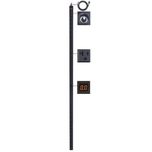 CyberPower PDU30MVT24F Metered PDU, 100-125V/30A, 24 Outlets, 0U Rackmount