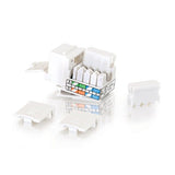 C2G 35201 Cat5e 90° RJ45 Unshielded Keystone Jack, White