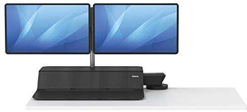 Fellowes 8081601 Lotus Rt Sit-Stand Workstation Black Dual - for Workstation - Black Dual