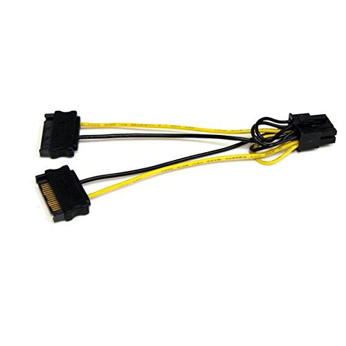 StarTech.com SATA Power to 8 Pin PCI Express Video Card Power Cable Adapter - Power Cable - SATA Power (M) to 8 pin PCIe Power (M) - 5.9 in