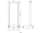 StarTech.com 2POSTRACK 42U 2 Post Open Frame Rack with Casters (Black)