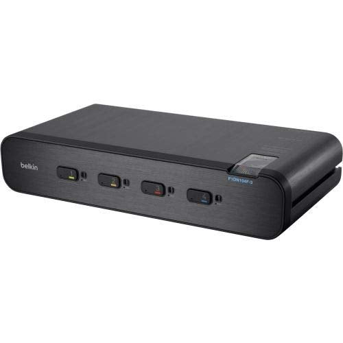 Linksys F1DN104F-3 Secure DH DVI I KVM Switch 4PT