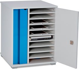 (Usa) Laptop Cart (32 Port) With Laptops Stored In Horizontal Mode Complete With