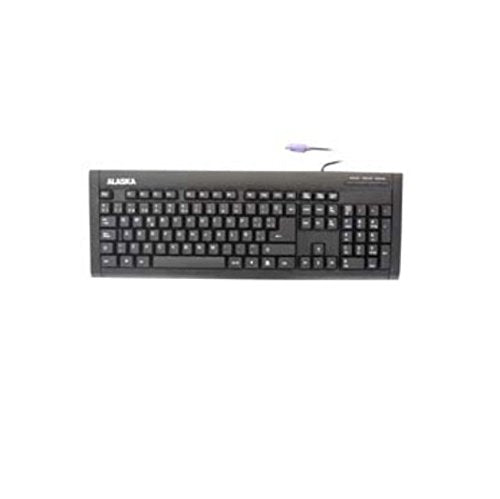 Alaska Keyboard 660Sp-Ps2 Spanish Ps2 Slim Standard Black Color White Box