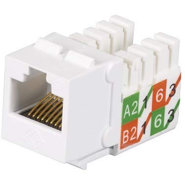 BLACK BOX NETWORK SRV - GigaTrue2 CAT6 Jacks, Universal Wiring, Component Level, 25 Pack, White