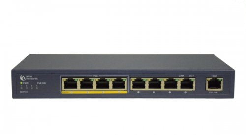 Amer - Switch - 9 Ports - Unmanaged - Desktop, Wall-Mountable - Gray (SD4P4U)