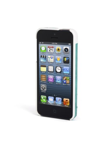 Kensington K39626WW Vesto Leather Texture Case for iPhone 5 & 5S, Teal Ostrich