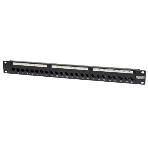 Tripp Lite 24-Port 1U Rackmount Cat6 Feedthrough Patch Panel, RJ45 Ethernet(N254-024)