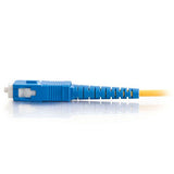 C2G 37129 OS2 Fiber Optic Cable - SC-SC 9/125 Simplex Single-Mode PVC Fiber Cable, Yellow (6.6 Feet, 2 Meters)