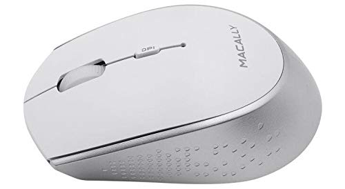 The Macally BTEZMOUSEBAT is a rechargeable Bluetooth wireless optical mouse with