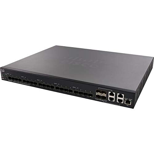 Cisco SX550X-24F Stackable Managed Switch with 24 Ports 10 Gigabit Ethernet (GbE), 20 Slots SFP+, 4 x 10G Combo SFP+, L3 Dyamic Routing, Limited Lifetime Protection