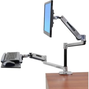 Ergotron 45-405-026 WorkFit-LX Sit-Stand Desk Mount System, Mounting Kit, Polished Aluminum