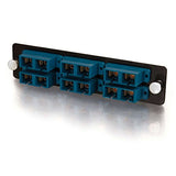 C2G 31105 Q-Series 12-Strand, SC Duplex, PB Insert, Multimode/Single-mode Adapter Panel, TAA Compliant, Blue