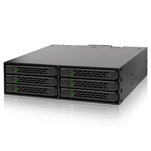 ICY Dock ToughArmor MB996SP-6SB 6 x 2.5 SATA 6Gbps HDD/SSD Mobile Rack/Cage in 1 x 5.25 Bay