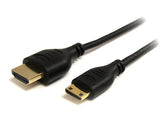 StarTech.com HDMIACMM6S Slim High Speed HDMI Cable with Ethernet, HDMI to HDMI Mini M/M, 6-Feet