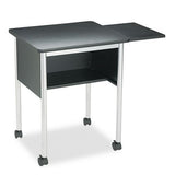 Safco Products Machine Stand with Slide-Away Shelf (1873BL)