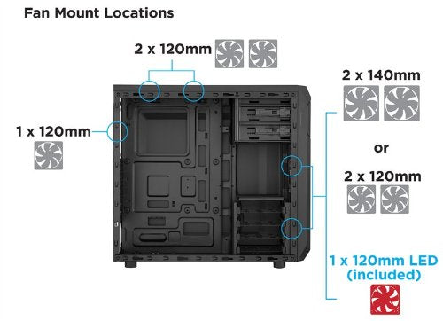 Corsair Carbide Series SPEC-01 Mid Tower Gaming Case CC-9011050-WW