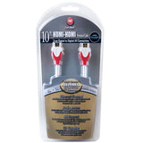 Link Depot LD-HHSE-15 15' HDMI High Speed Cable with Ethernet Red and White Connectors