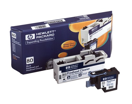HP 80 Black and Cleaner DesignJet Original Ink Cartridge (C4820A)