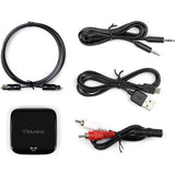 Aluratek ABC02F Bluetooth Audio Receiver and Transmitter, 2-in-1 Wireless 3.5mm, AUX, Optical Audio Adapter, Pairing with 2 Bluetooth Headphones Simultaneously in Transmitter Mode