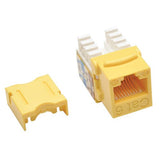 TRIPP LITE Cat6/Cat5e 110 Style Punch Down Keystone Jack TAA GSA, Yellow