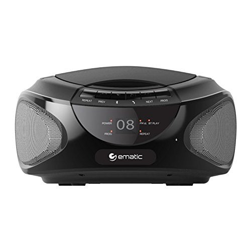Ematic EBB9224BK CD Bluetooth Boombox (Black)