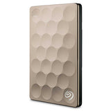 Seagate Backup Plus Ultra Slim 1TB Portable External Hard Drive, Gold (STEH1000101)
