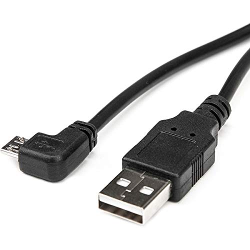 1 ft Micro USB Cable - A to Right Angle Micro B