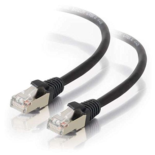 C2G 28695 Cat5e Cable - Snagless Shielded Ethernet Network Patch Cable, Black (25 Feet, 7.62 Meters)