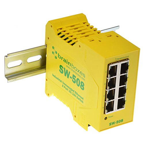 Brainboxes Industrial Unmanaged Ethernet Switch 8 Ports