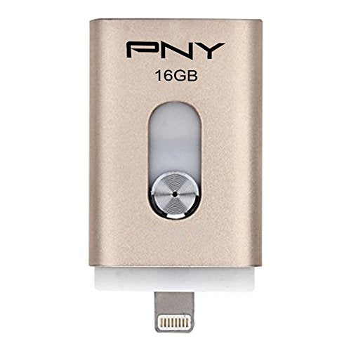 PNY Duo-Link On-The-Go 16GB USB Flash Drive for iPad (P-FDI16GOTGA-GE)
